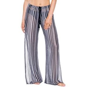 Becca split leg crochet swim pants